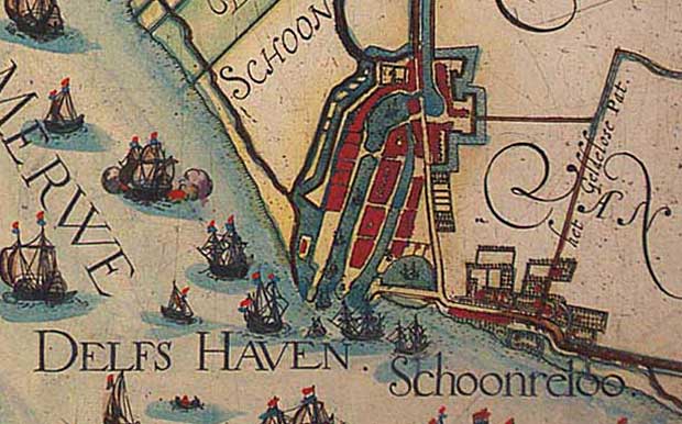 Historisch Delfshaven: kaart 1610