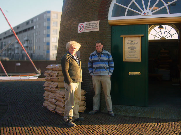 Karel Streumer en Theo de Rooij, molenaars van De Distilleerketel