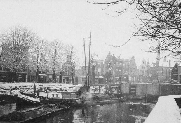  Delfshaven in de sneeuw in 1900