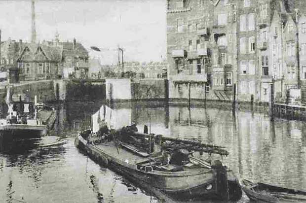 Historisch Delfshaven: Kolk oude foto