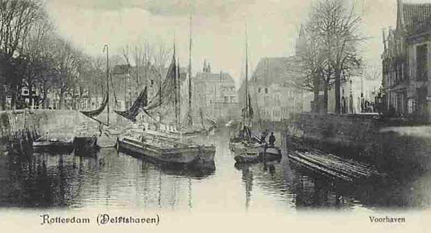 oude ansichtkaart van Historisch Delfshaven